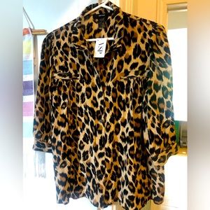 Smythe leopard print dress shirt women’s